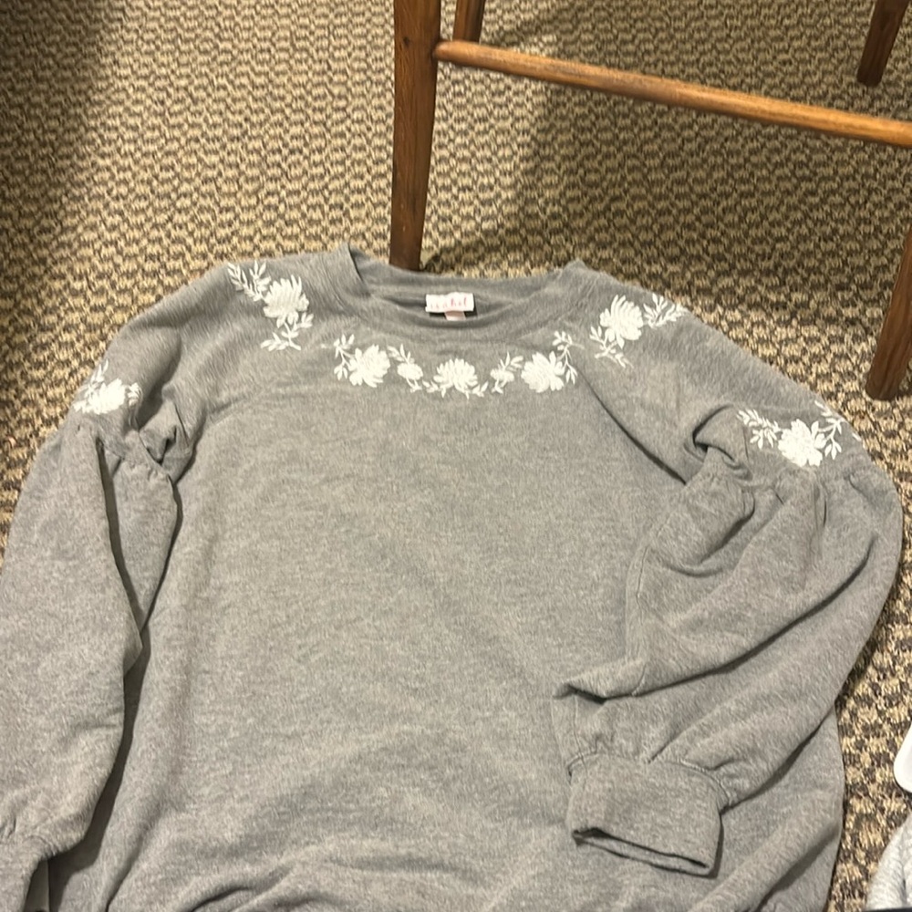 Isabel Maternity floral embroidered sweater long sleeve